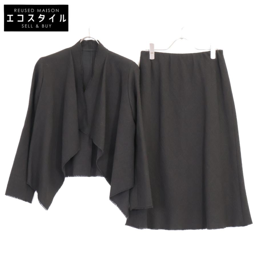 JURGEN LEHL ヨーガンレール 麻 セットアップ ジャケット スカート JURGEN LEHL ヨーガンレール グレー ウール×リネン ジャケット