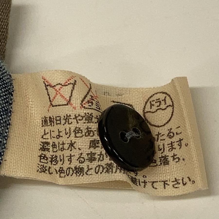 JURGEN LEHL ヨーガンレール グレー ノーカラー 花刺繍 シャツ ブルー トップス コットン レディース 中古_6