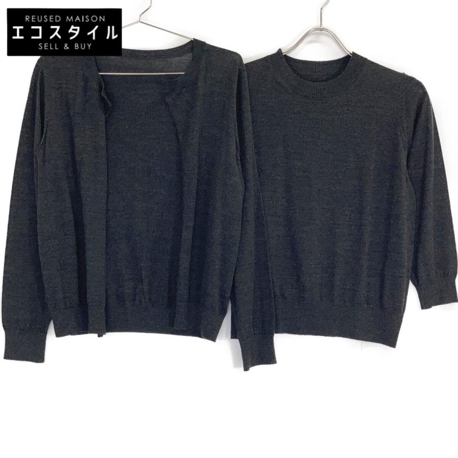 JURGEN LEHL ヨーガンレール ブラック ウール カーディガン トップス