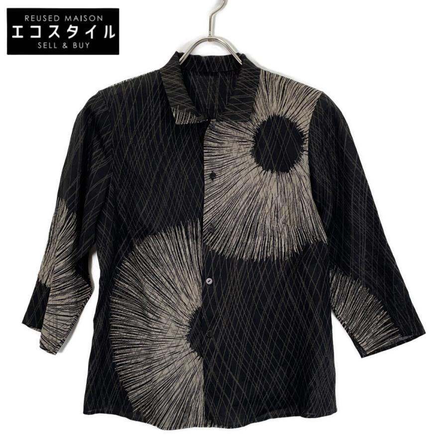 ヨーガンレール シャツブラウス JURGEN LEHL ヨーガンレール ブラック リネン うに シャツ ブラウン