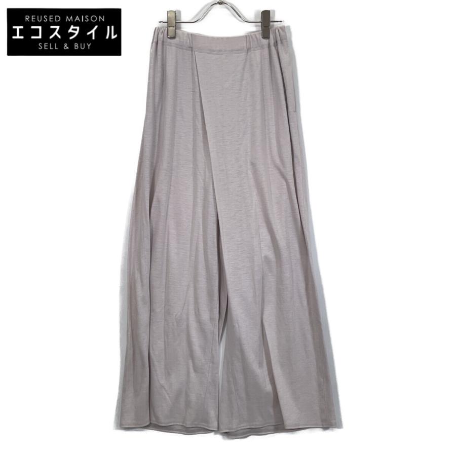 JURGEN LEHL ヨーガンレール ホワイト ラミー素材 ラップ風 パンツ