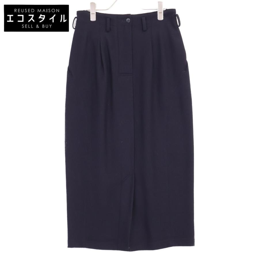 JURGEN LEHL ヨーガンレール ネイビー バックスリット スカート M