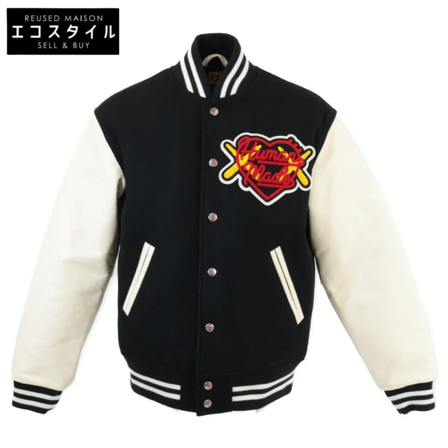 美品/23AW HUMAN MADE ヒューマンメイド xKAWS カウズ VARSITY JACKET
