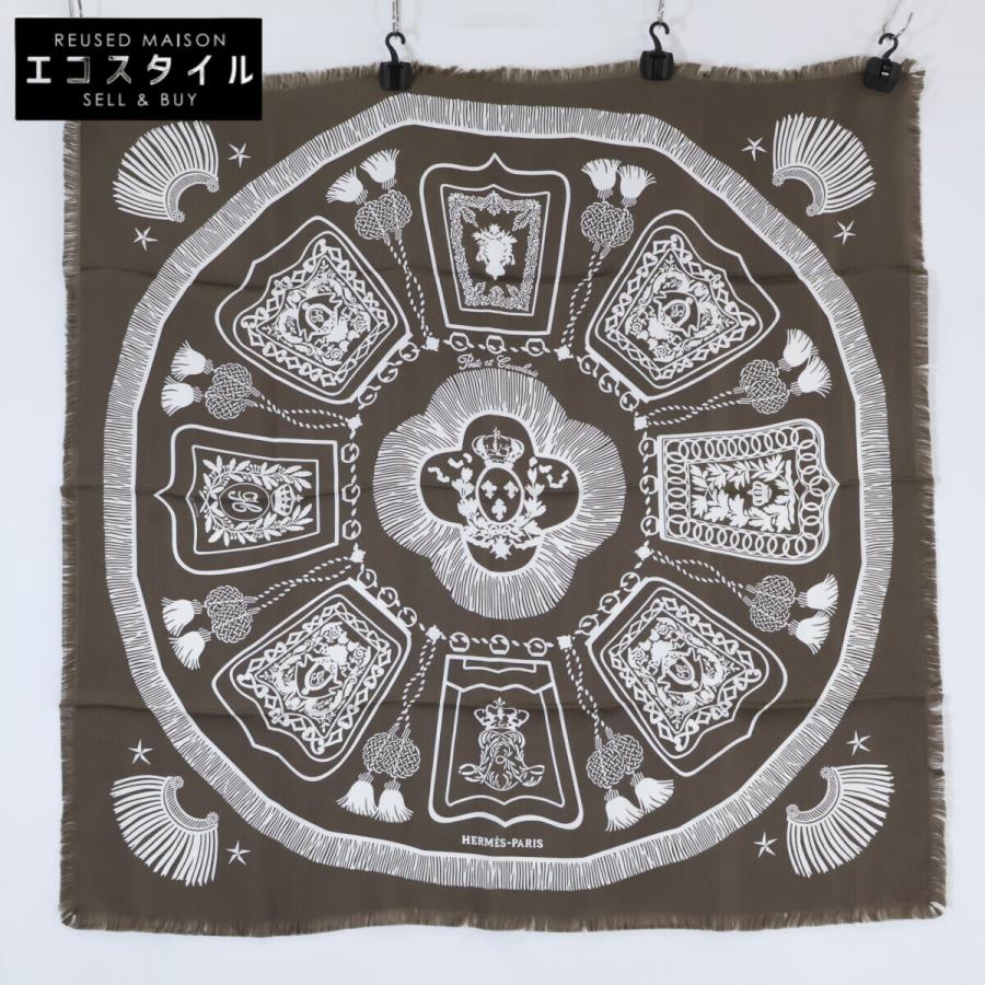 美品/ HERMES エルメス サーベル飾袋 フリンジ カレH80 シルク100