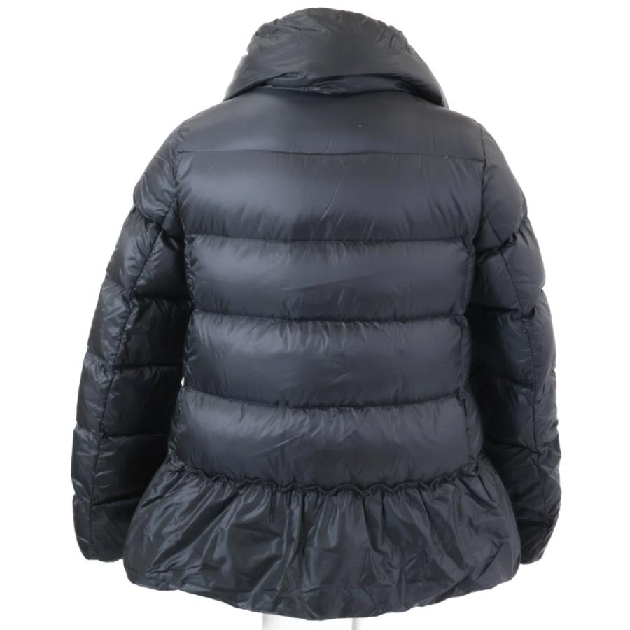 MONCLER ブラック フード付きロングダウンジャケット MONCLER 
