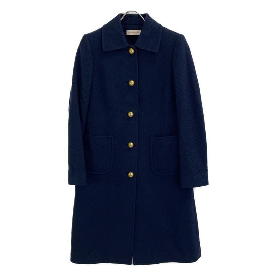 TORY BURCH（トリーバーチ） 10006301 ネイビー 金ボタン ロングコート