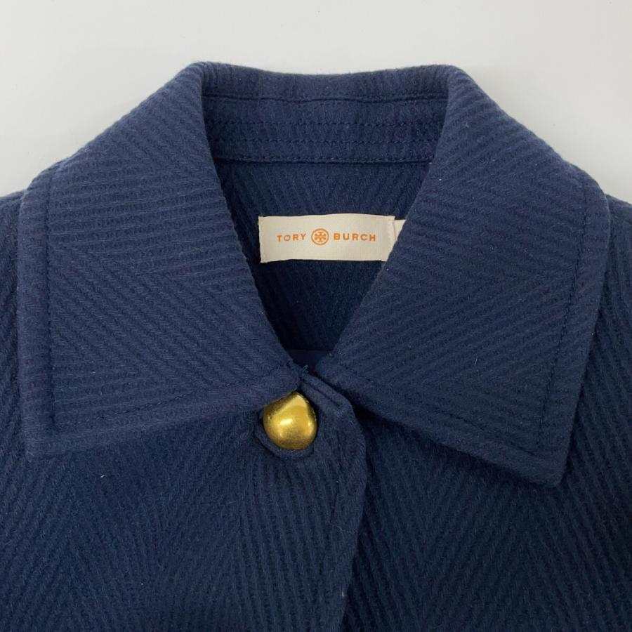 美品✨トリーバーチ ウールコート ネイビー 金ボタン ロング丈 TORY BURCH（トリーバーチ） 10006301 ネイビー 金ボタン ロングコート