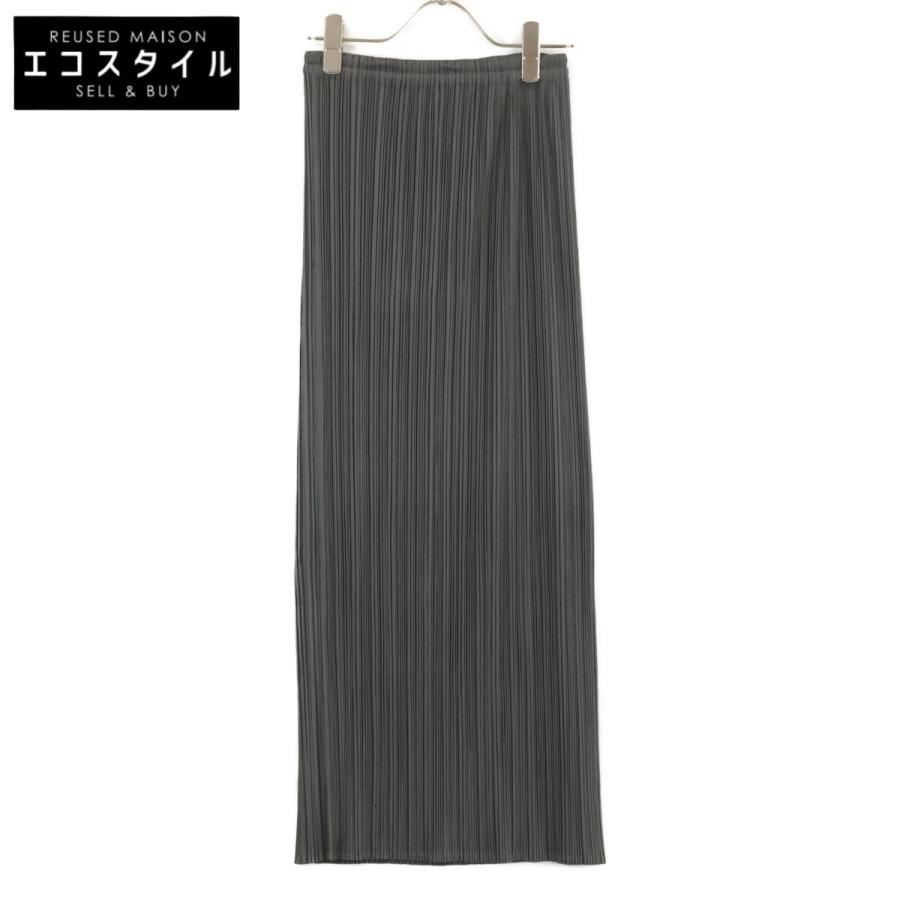 PLEATS PLEASE プリーツプリーズ カーキ コットン プリーツ ロング