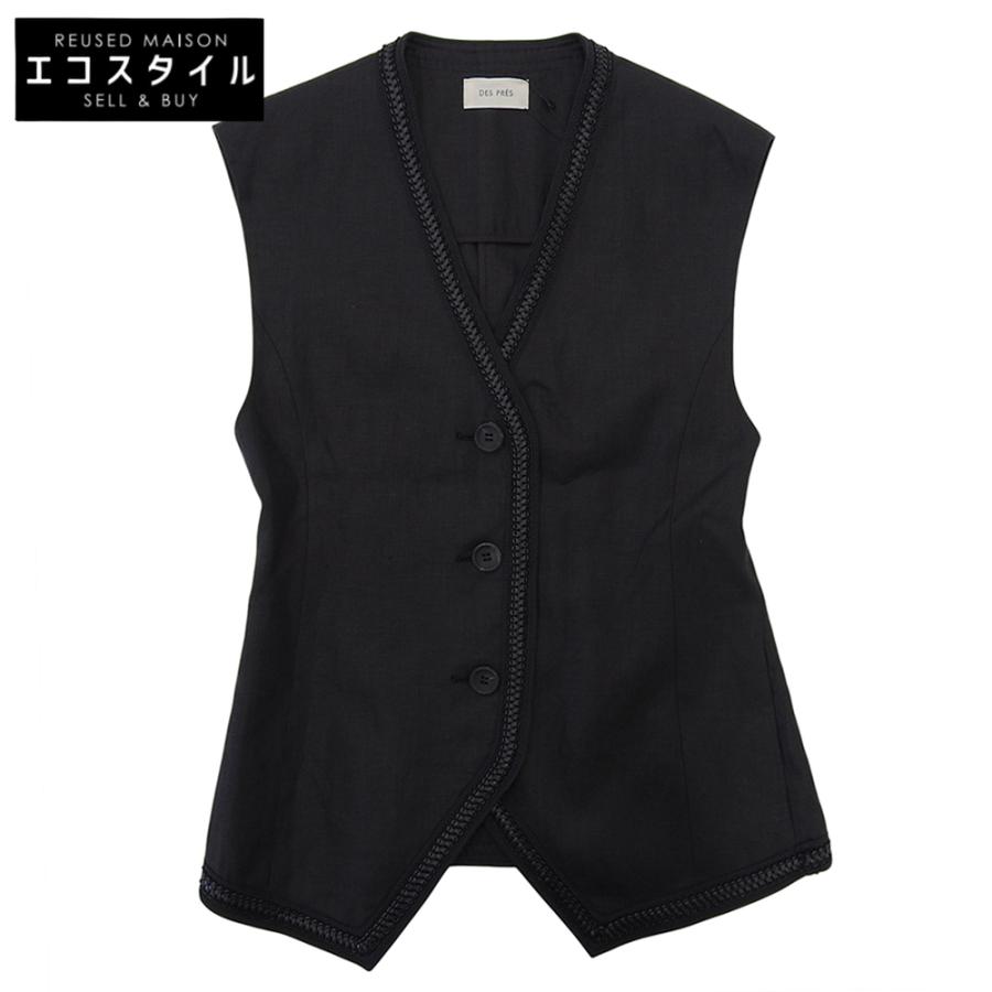 未使用 DES PRES デプレ ヘンプツイル ジレ ベスト レディース 黒
