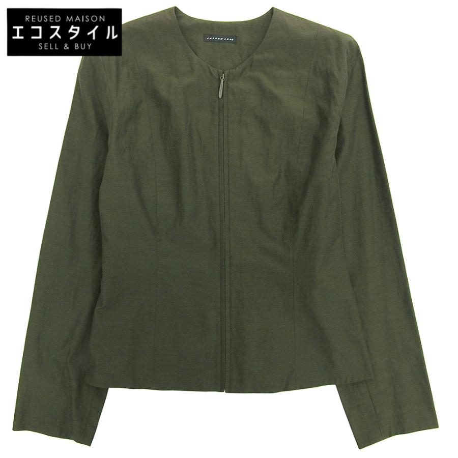 Jurgen Lehl ヨーガンレール ノーカラー ジップアップ シルク×コットン