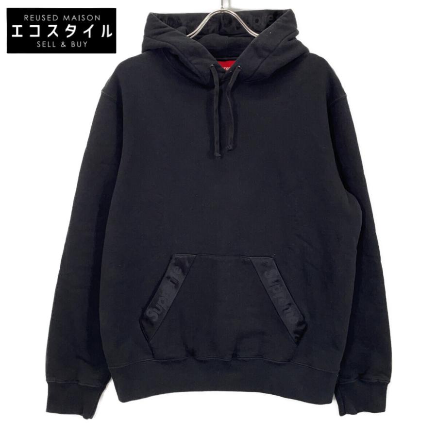 Supreme シュプリーム Overdyed L/S Top 20ss 黒 L Supreme（シュプリーム） 20SS ブラック Tonal Webbing Hooded