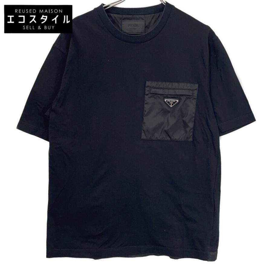 PRADA（プラダ） UJN661 S221 11CK ブラック トライアングルロゴ T