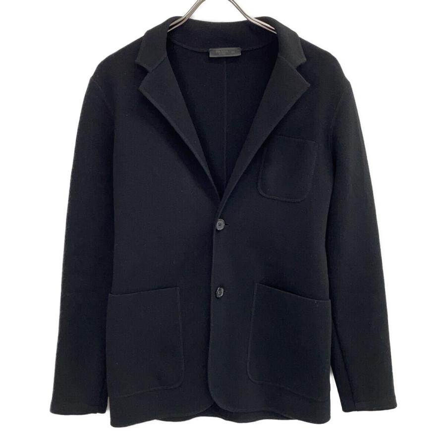美品　プラダ　ウールジャケット　42 ブラック系　イタリア製 PRADA（プラダ） 14年 0000ET ブラック ウール シングル ジャケット