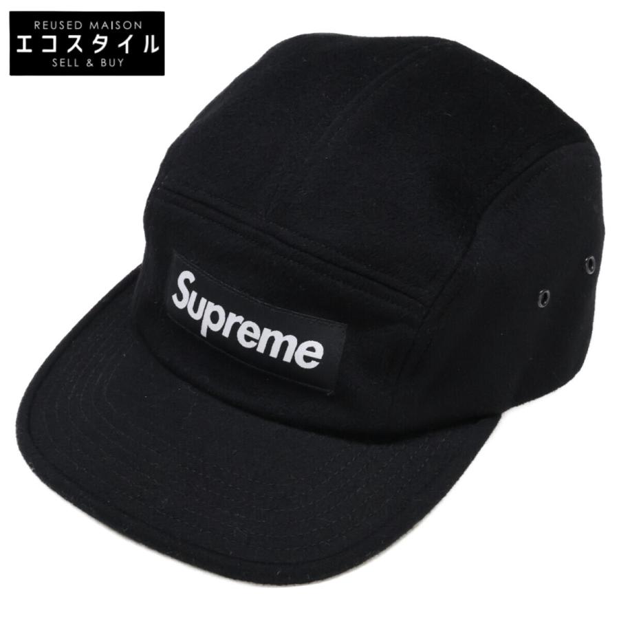 Supreme　キャップ　Loro Piana Camp Cap　帽子　ボックスロゴ　ブラック　USA製　ウール　ロロピアーナ　シュプリーム Supreme（シュプリーム） Loro Piana Camp Cap ロロピアーナ ウール