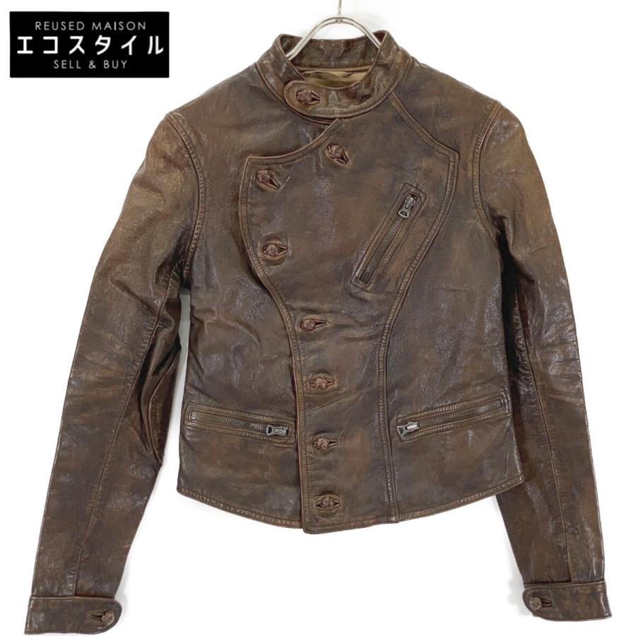 RRL ダブルアールエル 7255957MCRJ ブラウン ライダース ジャケット 