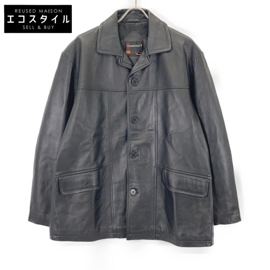 TOWNCRAFT 80s レザーカーコート ナッパレザー ブラック M TOWNCRAFT / LEATHER CAR COAT