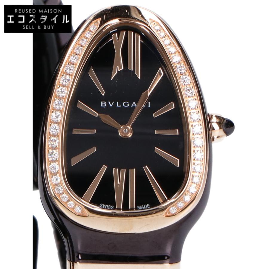 中古 ブルガリ BVLGARI SPC35BG ブラック レディース 腕時計 BVLGARI（ブルガリ） SPC35BG 103060 Au750/K18 セルペンティ スピガ