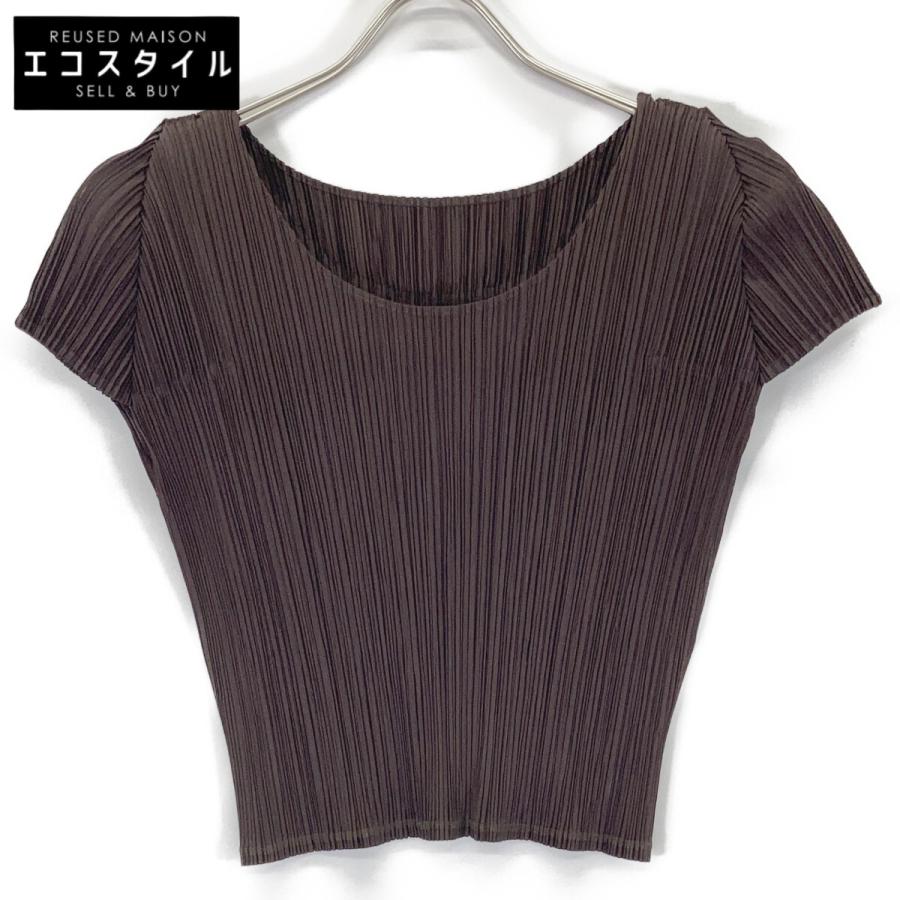 PLEATS PLEASE プリーツプリーズ 小豆色 トップス PLEATS PLEASE プリーツプリーズ PP41-JK672 ブラウン プリーツ