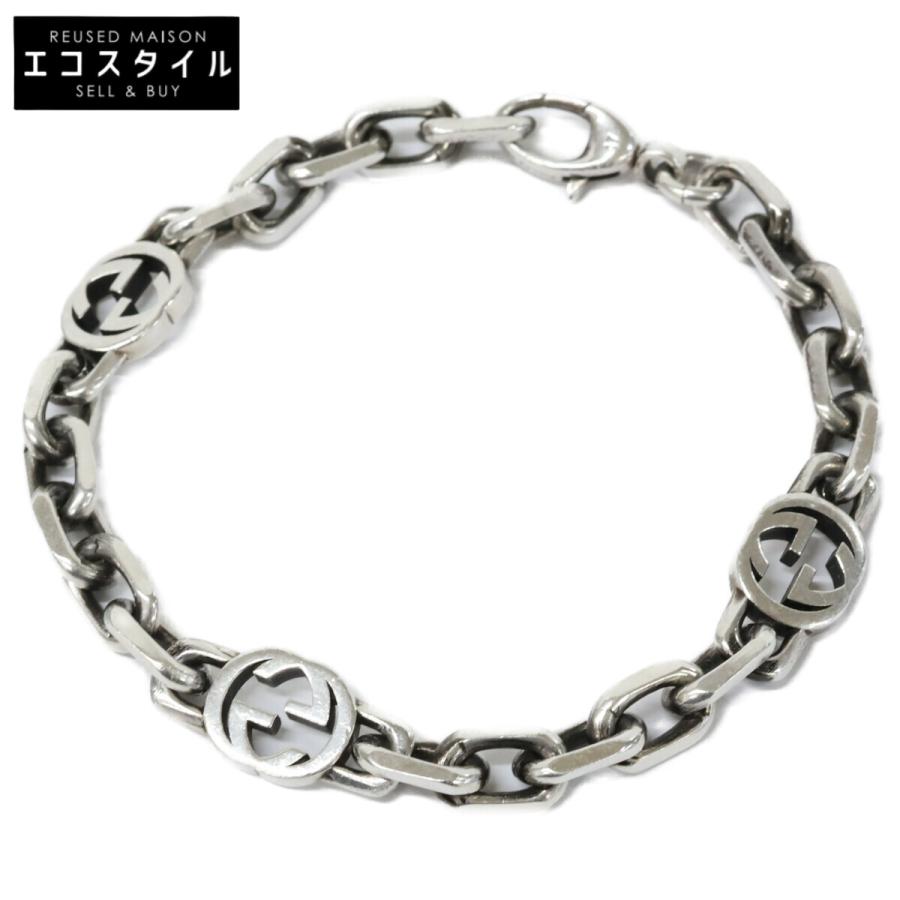 GUCCI グッチ インターロッキングGブレス Ag925 ブレスレット 17 GUCCI（グッチ） Ag925 インターロッキングG チェーン ブレスレット 17