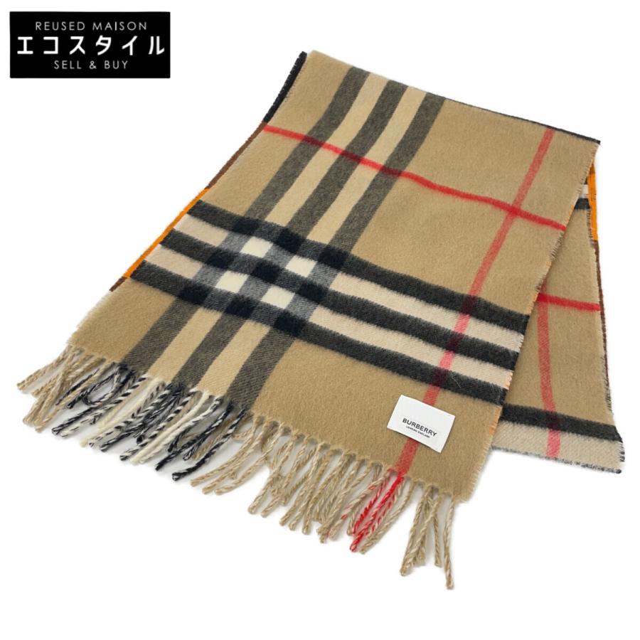 美品 BURBERRY ノバチェック ウール マフラー 防寒具 フリンジ BURBERRY（バーバリー） チェック リバーシブル フリンジ マフラー