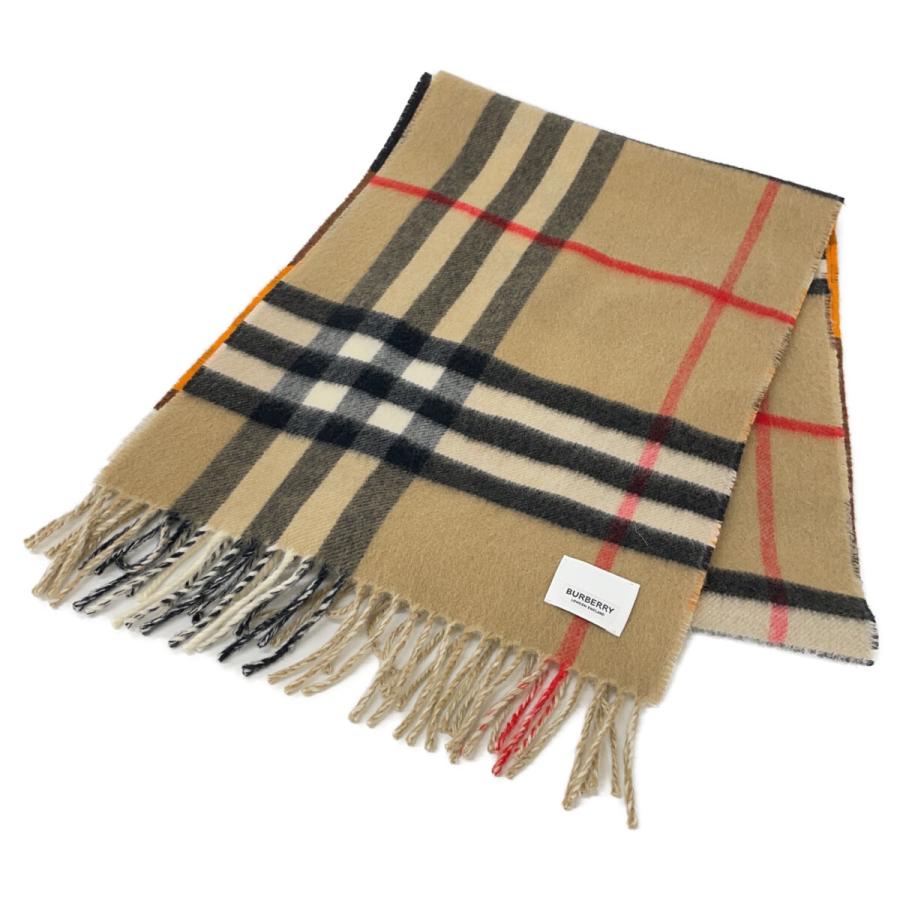 BURBERRY（バーバリー） チェック リバーシブル フリンジ マフラー