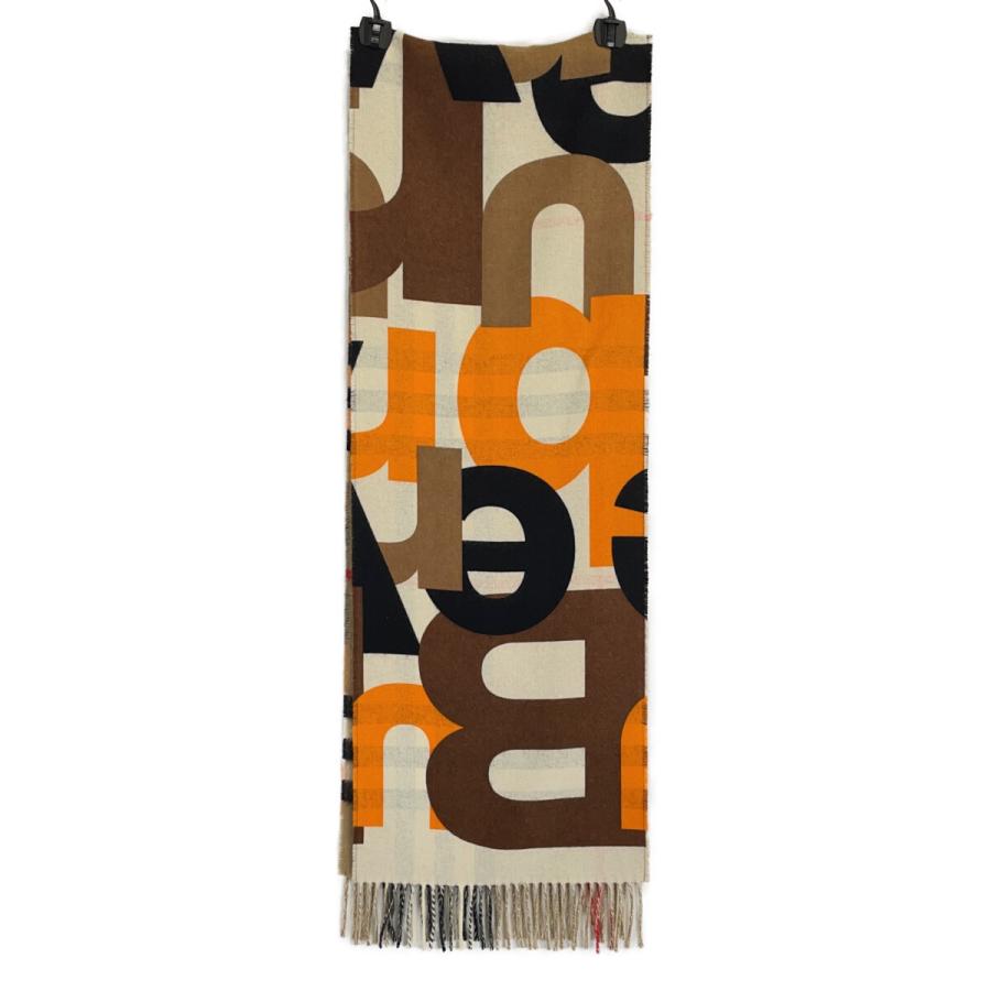 BURBERRY オレンジ チェック マフラー BURBERRY（バーバリー） チェック リバーシブル フリンジ マフラー