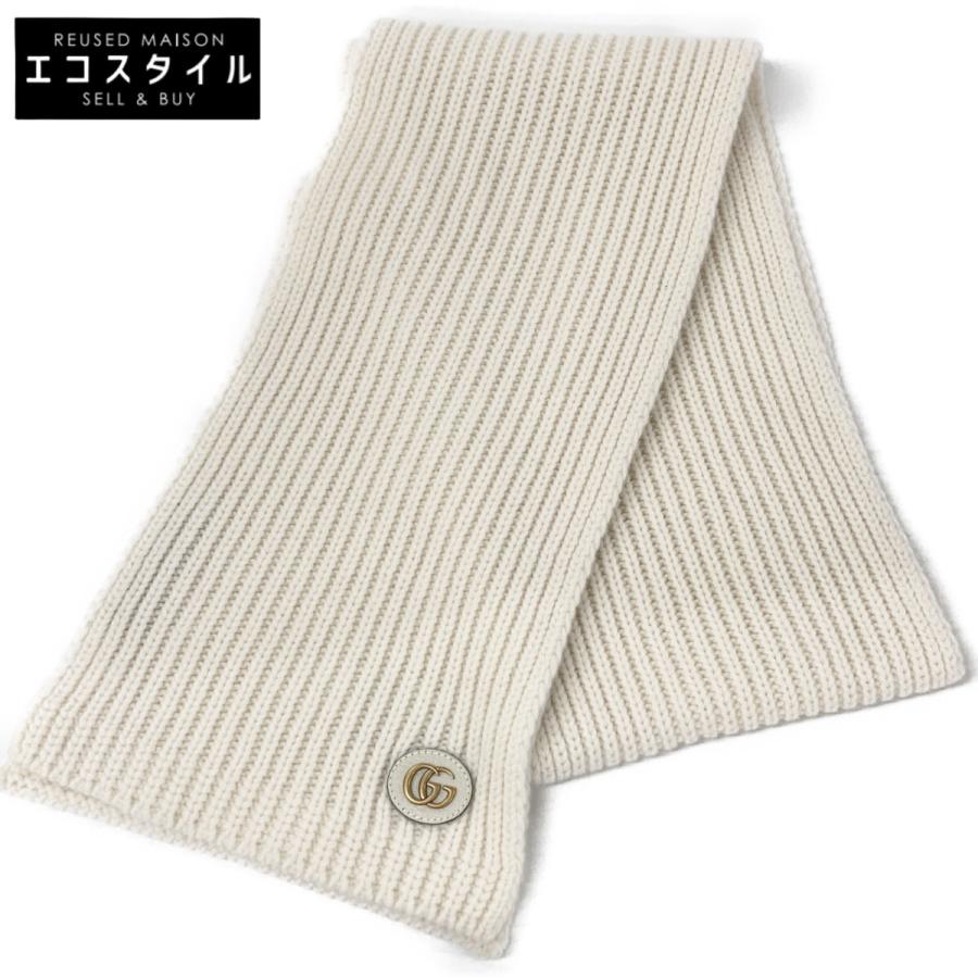 GUCCI（グッチ） 美品 773426 ダブルG ウールカシミヤ マフラー 25