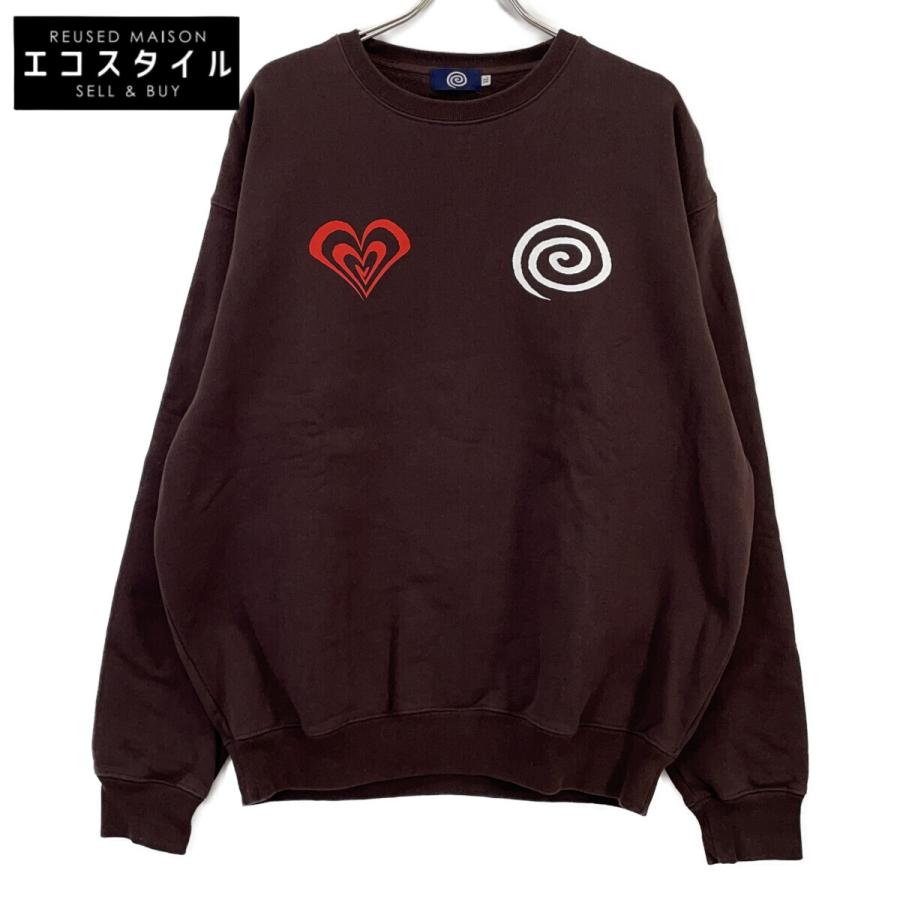 SOONER OR LATER スーナーオアレイター ブラウン GuruGuru Heart スウェット XL SOONER OR LATER スーナーオアレイター ブラウン GuruGuru Heart