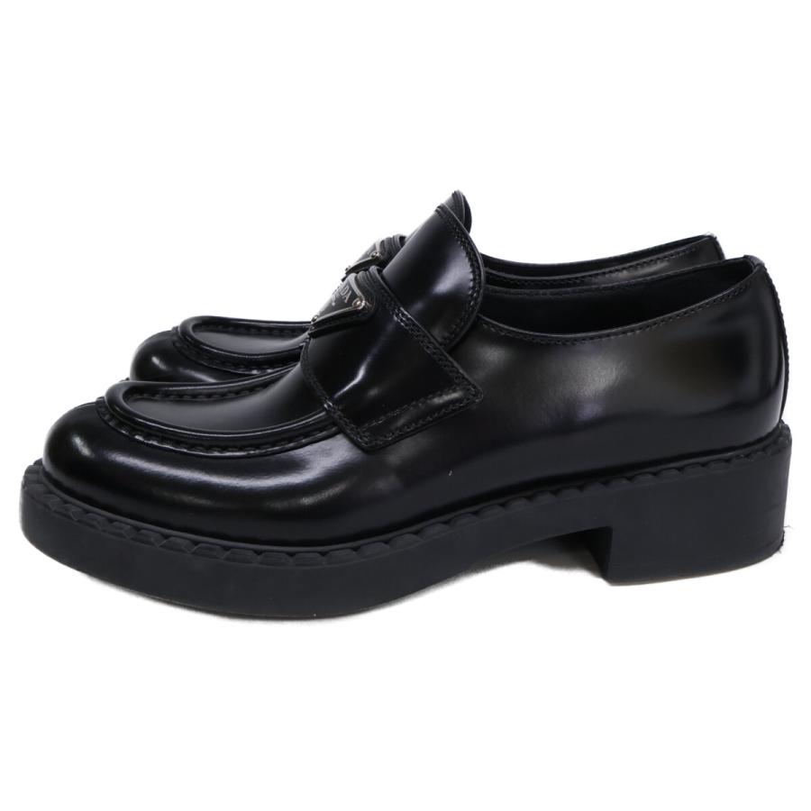 PRADA（プラダ） 2DE127 チョコレート ブラッシュドレザー ローファー
