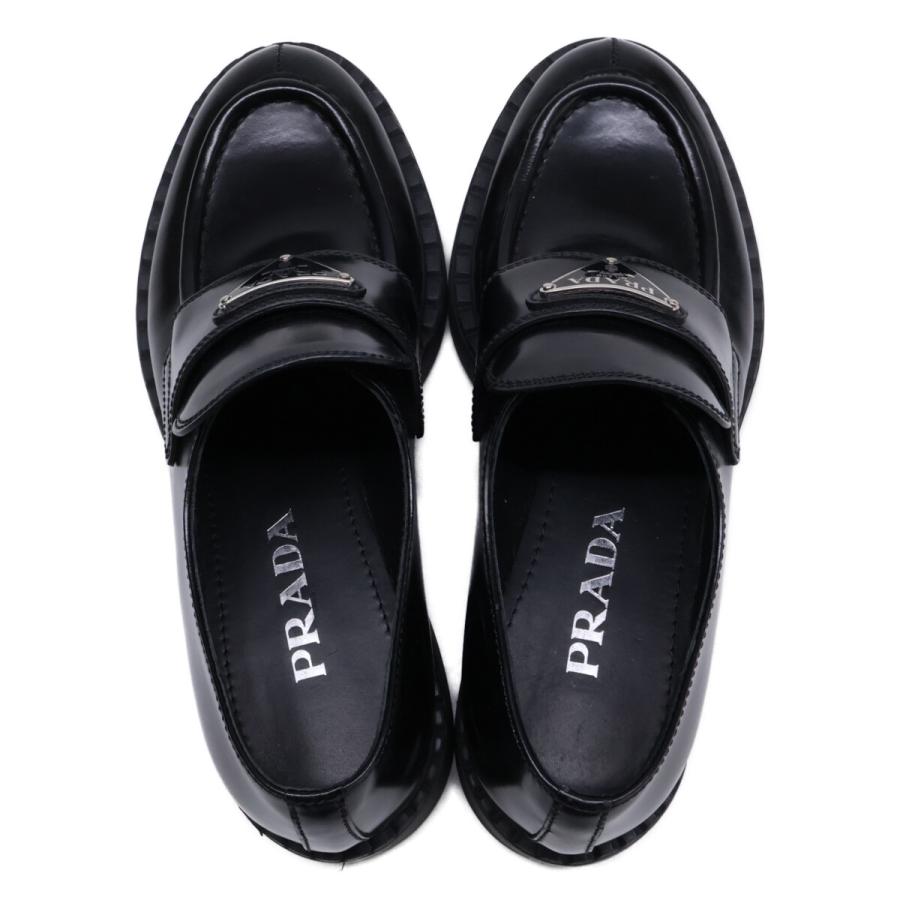PRADA（プラダ） 2DE127 チョコレート ブラッシュドレザー ローファー