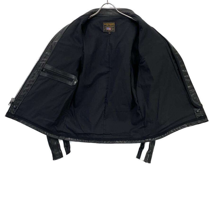 VANSON（バンソン） 14989 ブラック レザー シングルライダース