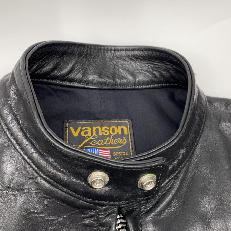 VANSON（バンソン） 14989 ブラック レザー シングルライダース