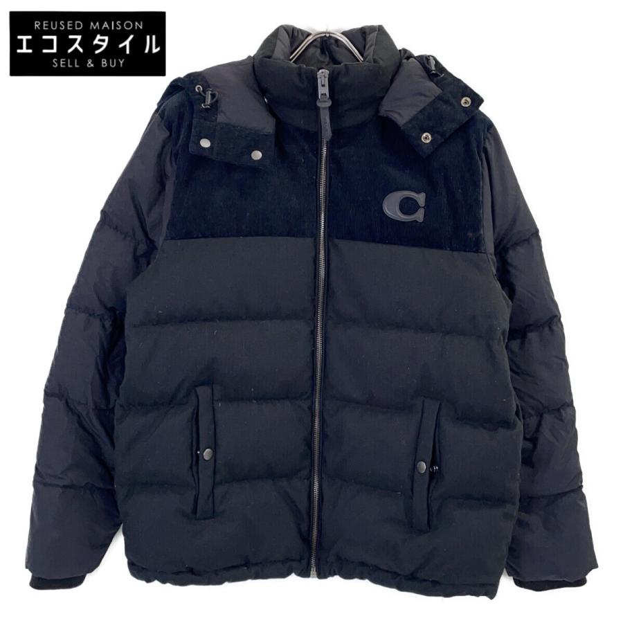 COACH コーチ C5216 ブラック コーデュロイ ダウンジャケット L COACH（コーチ） C5216 ブラック コーデュロイ ダウンジャケット