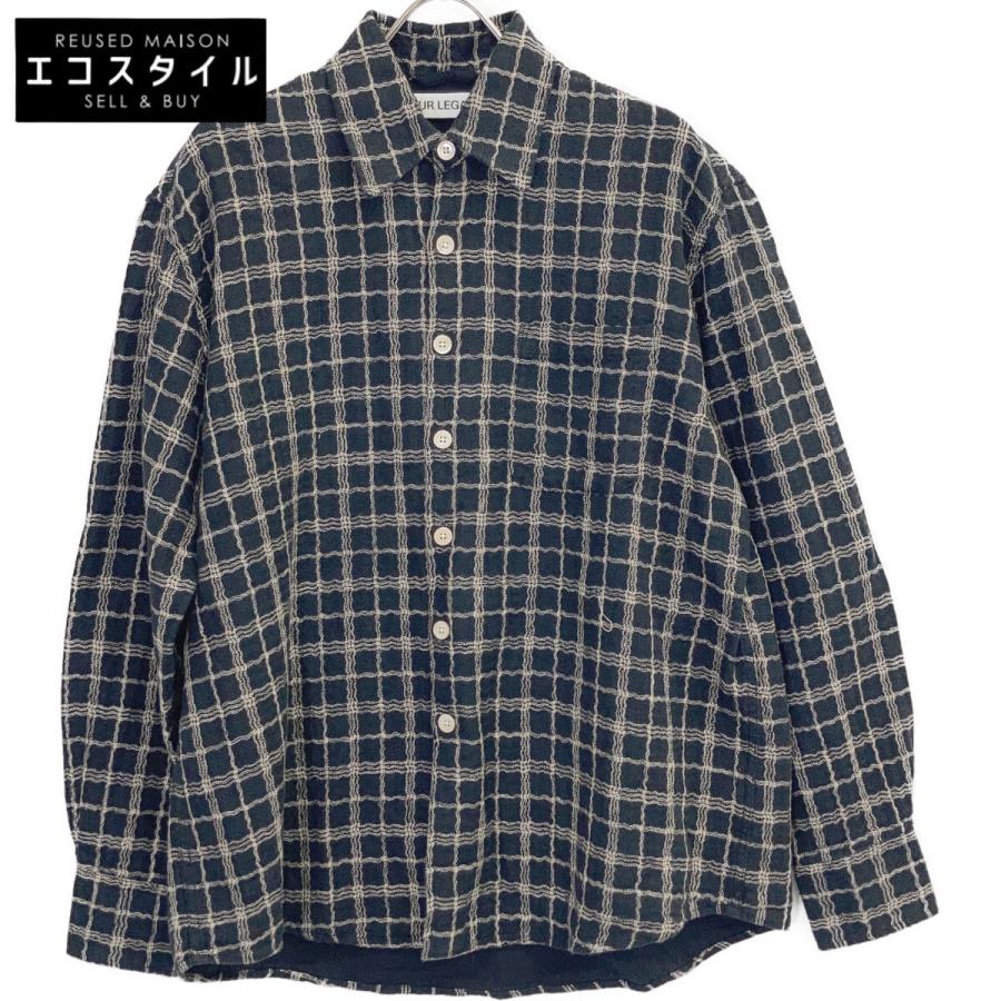 OUR LEGACY アワーレガシー 25SS ABOVE SHIRT BLACK FISHNET CLOTH 46