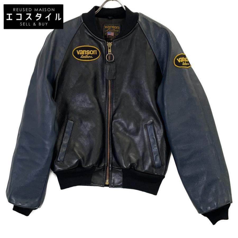 VANSON（バンソン） 美品/ 42542 TJV オールレザー スタジャン 36