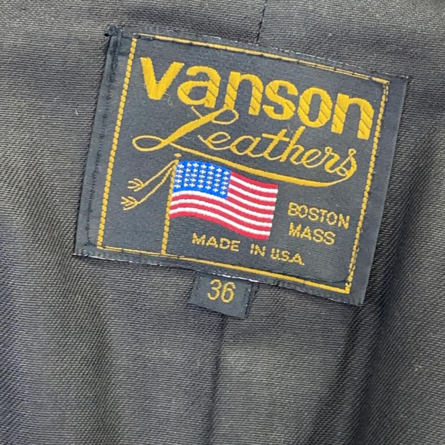 VANSON（バンソン） 美品/ 42542 TJV オールレザー スタジャン 36