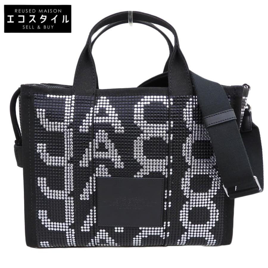美品 マークジェイコブス 2way ミディアム ショルダーバッグ ザトート M MARC JACOBS マーク ジェイコブス モノグラム STUDDED ミディアム