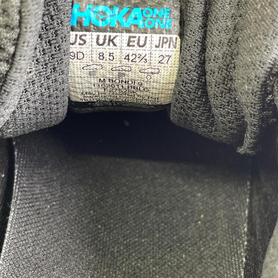 HOKAONEONE ホカオネオネ 1162011 ブラック BONDI 9 ランニングシューズ ブラック 27.0 シューズ メンズ 中古_8