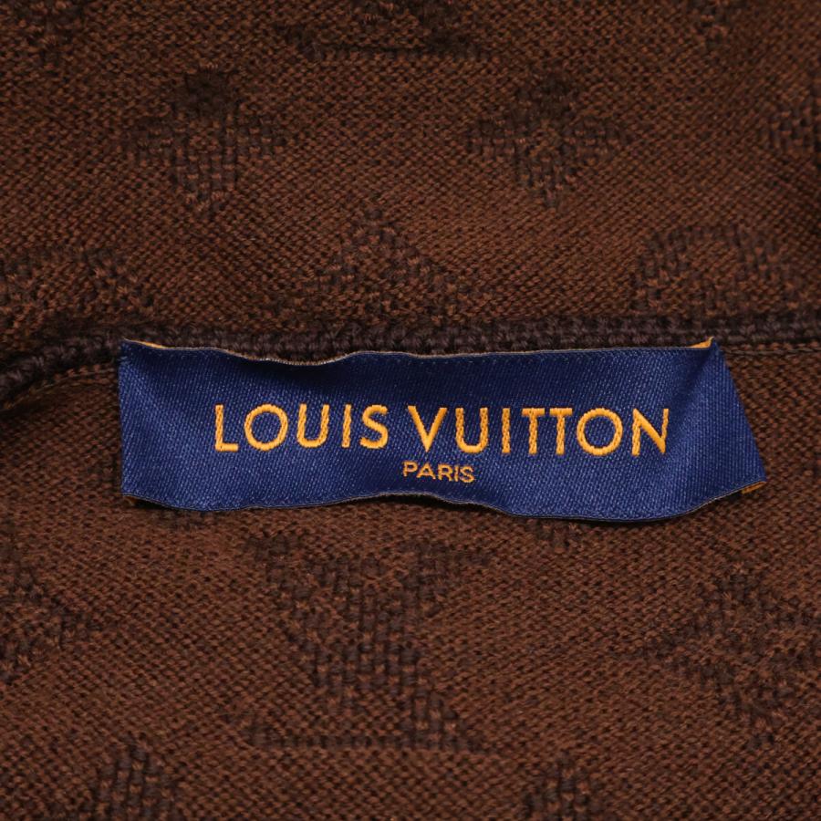 美品/国内正規 LOUIS VUITTON ルイヴィトン RM212 AU7 HLN81W モノグラム プルオーバー ニットパーカー M ブラウン メンズ_4