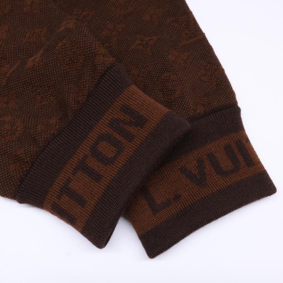 美品/国内正規 LOUIS VUITTON ルイヴィトン RM212 AU7 HLN81W モノグラム プルオーバー ニットパーカー M ブラウン メンズ_9
