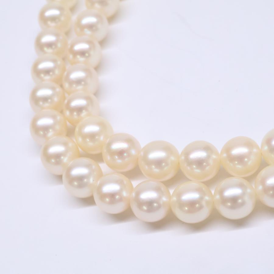 MIKIMOTO（ミキモト） K14 6.5-7mm アコヤ真珠 パール 2連 ネックレス