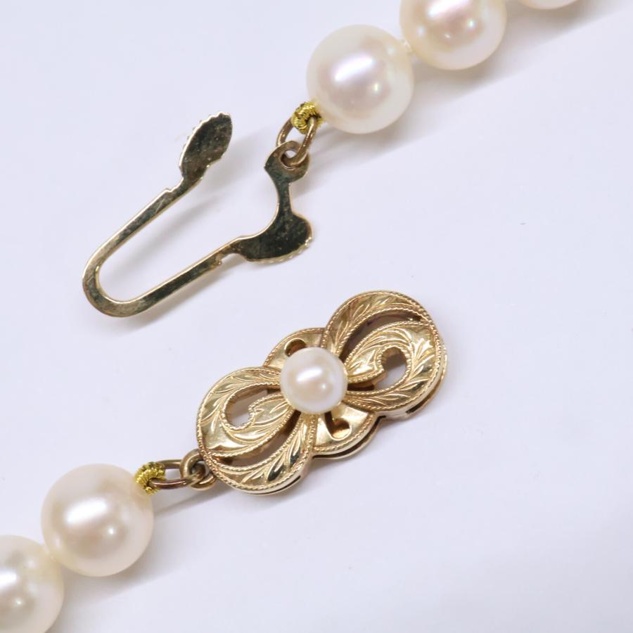 MIKIMOTO（ミキモト） K14 6.5-7mm アコヤ真珠 パール 2連 ネックレス
