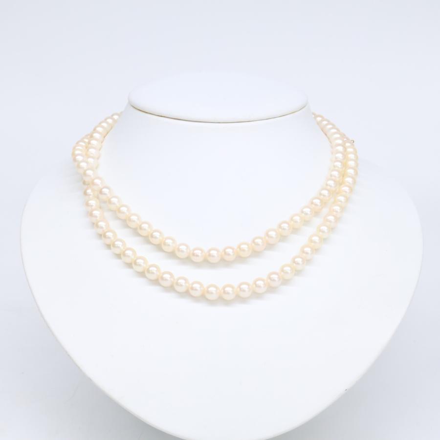 MIKIMOTO（ミキモト） K14 6.5-7mm アコヤ真珠 パール 2連 ネックレス