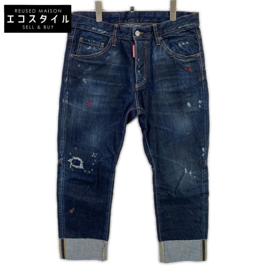 やれる男様ディースクエアード伊製SAILOR ストレッチセイラーデニム48 DSQUARED2（ディースクエアード） ブルー sailor jean インディゴ 48