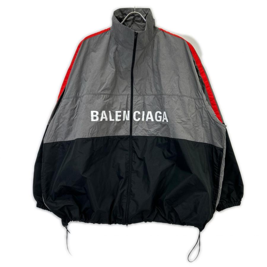 BALENCIAGA（バレンシアガ） 534317 グレー ロゴプリント オーバー 