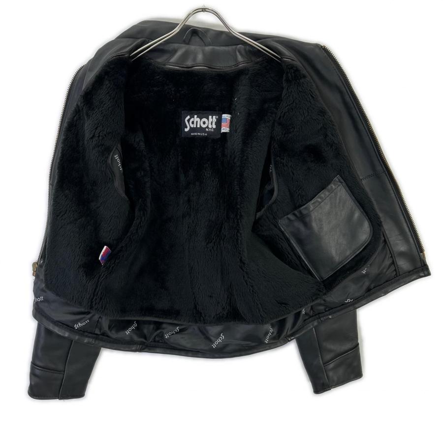 Schott N.Y.C（ショット） SCHOTT AT-101E ブラック カーフレザー
