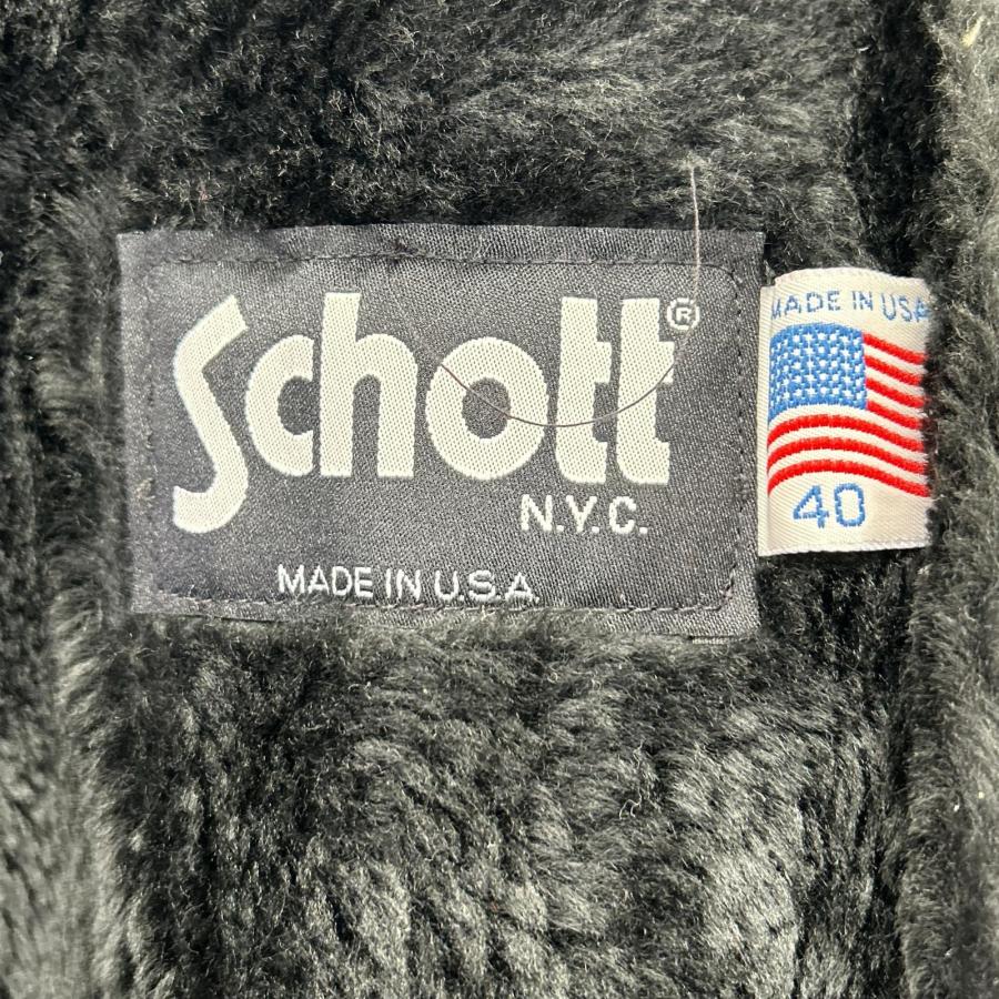 Schott N.Y.C（ショット） SCHOTT AT-101E ブラック カーフレザー