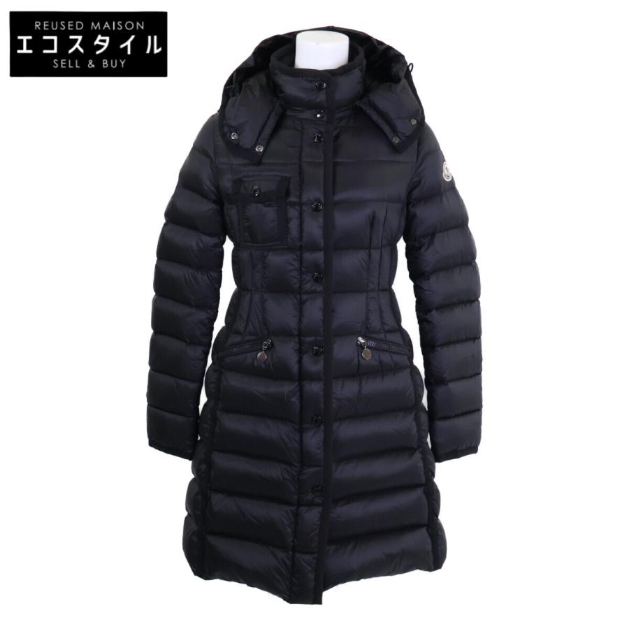 .2015【QR鑑定済・美品】モンクレール　HERMINE ダウンコートAライン MONCLER（モンクレール） HERMINE エルミンヌ フード付ダウン コート