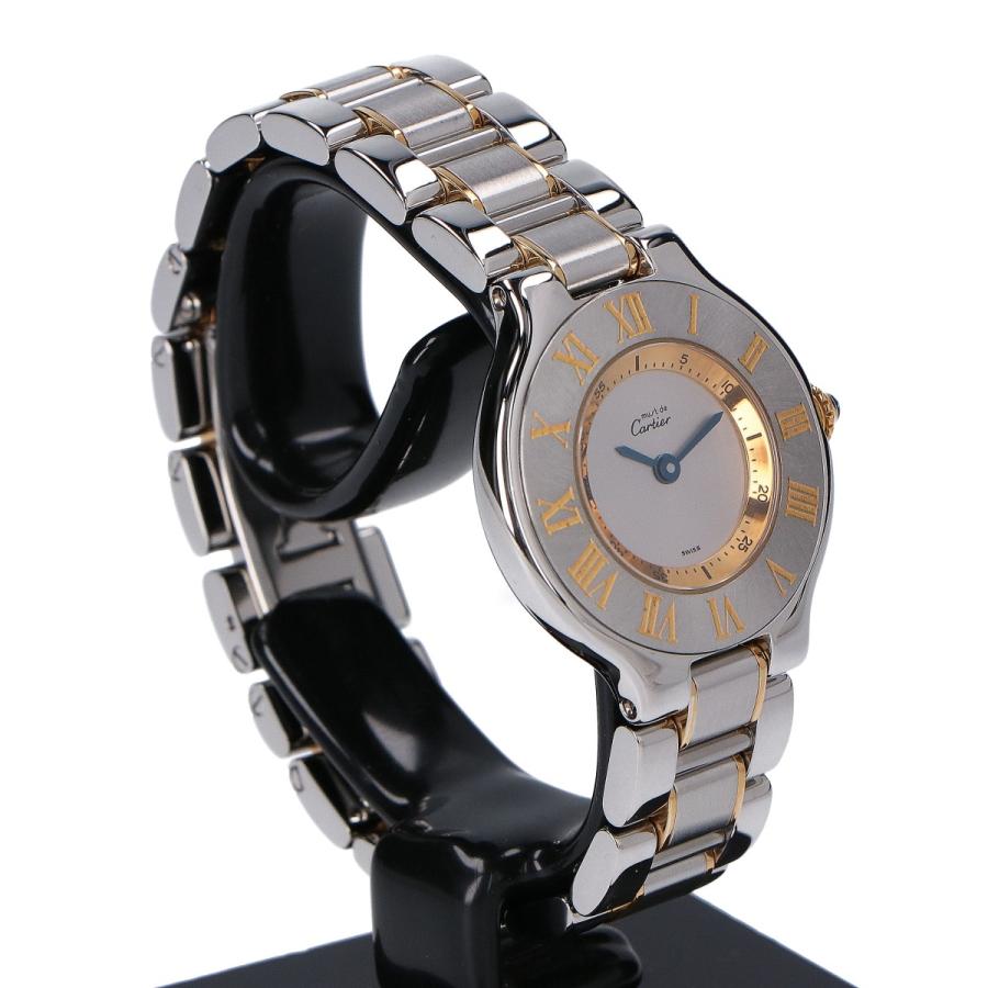 Cartier（カルティエ） 美品 W10073R6 マスト21 SM シルバー文字盤 SS