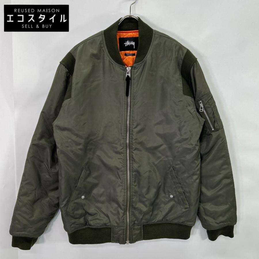 け*ち様 stussy ma-1 フライトジャケット STUSSY（ステューシー） カーキ MA-1 フライトジャケット カーキ L